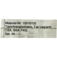 Legrand CSA, BSA 7452 Netzteil 10010132