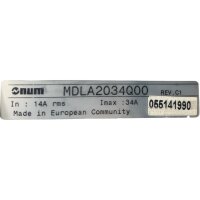 NUM MDLA2034Q00 Servo Drive Rev. C1