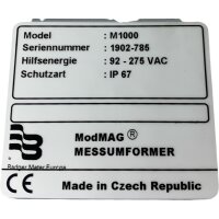 ModMAG M1000 MAGNETISCH INDUKTIVER DURCHFLUSSMESSER
