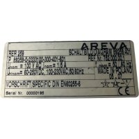 Areva RER259 89259-0-2333100-300-401-601 Digitales...