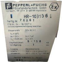 Pepperl+Fuchs HR1031 Relais 78061