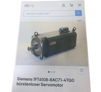 Siemens 1FT6108-8AC71-4TG0 brushless Servomotor