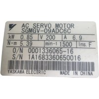 Yaskawa SGMGV-09ADC6C AC Servo Motor 0,85kW