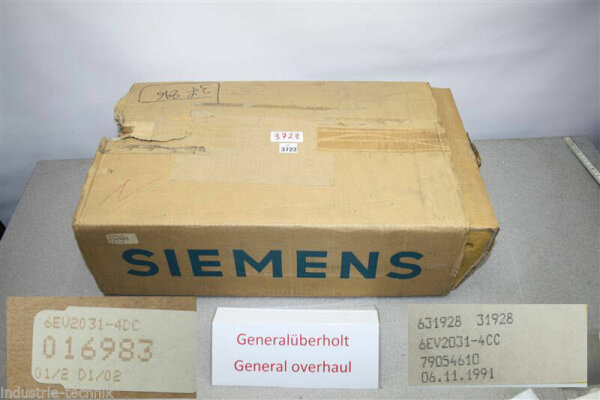 SIEMENS SINUMERIK 6EV2031-4CC  6EV2031-4DC 6EW100-4AB POWER SUPPLY generalüberho