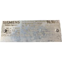 Siemens 1FT6064-6AF71-3AA6 Brushless Servomotor !Stecker beschädigt!