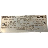 Beschädigt! Siemens 1FT6086-1AF71-1EH1 Brushless...
