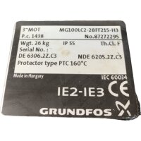 Grundfos MG100LC2-28FF215-H3 3kW 2900min Motor