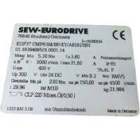 SEW-EURODRIVE KHF37 CMP63M/BP/KY/AK0H/SB1 servomotor