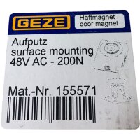 GEZE 48V AC - 200N door magnet 155571
