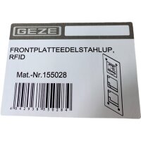 GEZE Frontplatteedelstahl RFID 155028