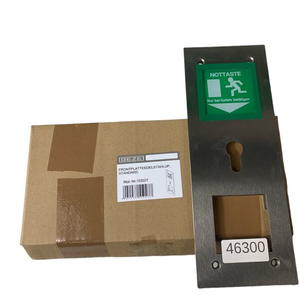 GEZE Frontplatteedelstahl Standard 155027