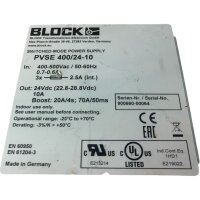 BLOCK PVSE400/24-10 POWER SUPPLY