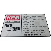 KEB 09.F0.R01-1228 Frequenzumrichter 1,5Kw
