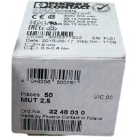 50 x Phoenix Contact MUT 2,5 Minidurchgangsklemme 3248030