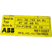 ABB 07UD60R1 Power Supply  GJV 30 743 84 R1