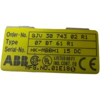 ABB 07 BT 61 R1 Procontic Rack GJV 30743 02 R1