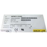 Berger Lahr WPM311.03400 Controller