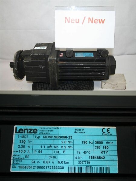 LENZE MDSKSBS056-23 servomotor GST04-2S VCK 056C23