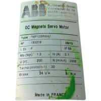 ABB T4F1D3R0041 DC Magnets Servo Motor