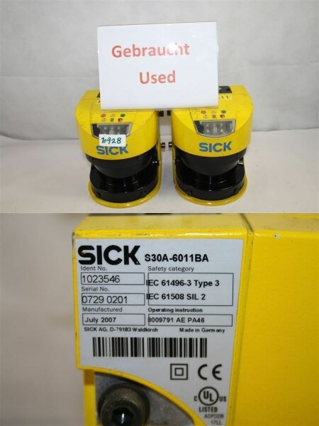 SICK S30A-6011BA  Laserscanner 1023546  Safety laser top zustand Working 100%
