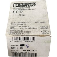 SET Inhalt 5 Stück! Phoenix Contact UKH 95 Hochstrom-Reihenklemme 3010013