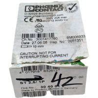 SET Inhalt 42 Stück! Phoenix Contact ST 2,5/ 1-P Durchgangsklemme 3040012