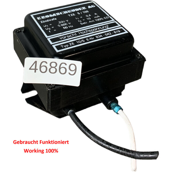 Krom Schröder TZE 5 100 Zündtrafo 834-042-619
