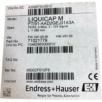 Endress + Hauser LIQUICAP M Füllstandsmesser FTI51-AAD2GEJ31A3A
