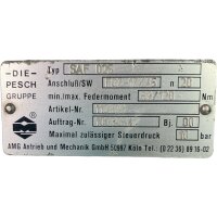 AMG SAF 025 Schwenkantrieb Stellantrieb Pneumatisch SAF 025 DN40  PM16