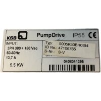 KSB 5005K50BH0SI4 Frquenzumrichter 47106765