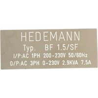 Hedemann BF 1.5/SF Frequenzumrichter