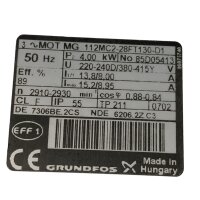 Grundfos CRN5-29 A-P-G-E-HQQE. Kreiselpumpe A96517258P10709 5,8m³/h
