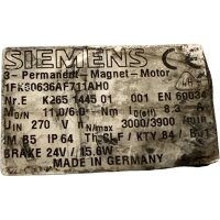 Siemens 1FK7063-2AF71-1AH0 Servomotor