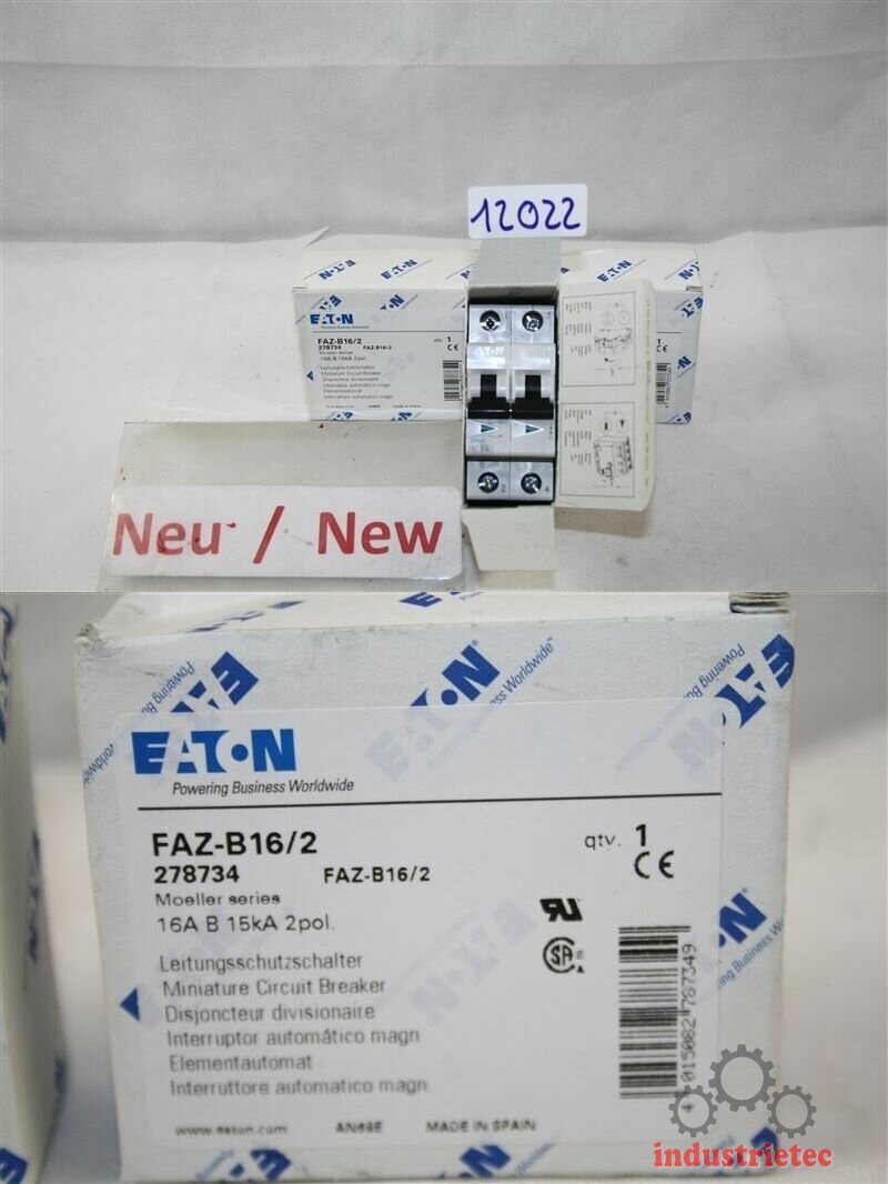FAZ-B16/3-NA Circuit Breakers by EATON CORPORATION FAZ-B16/3-NA Circuit Breakers by EATON CORPORATION