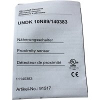 Baumer UNDK 10N89/140383 Ultraschallsensor 91517