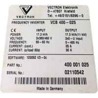 VECTRON VCB 400-025 Frequenzumrichter 17.3 KVA 400001025