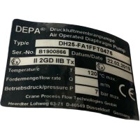 DEPA DH25-FA1FFT0476 Druckluftmembranpumpe Pumpe