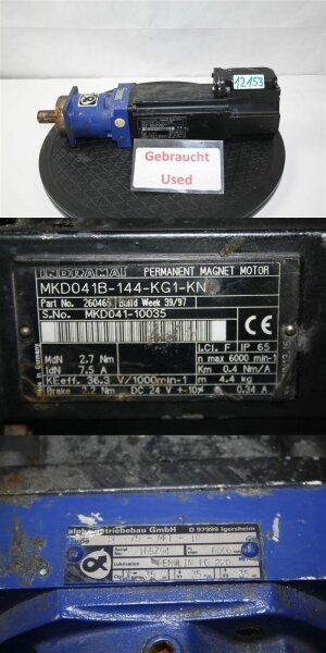 Indramat Rexroth MKD041B-144-KG1-KN  servomotor  deckel fehlt