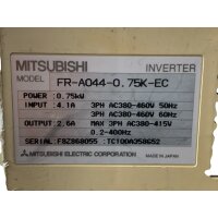 TRANSPORTSCHADEN! MITSUBISHI FR-A044-0.75K-EC Inverter 0,75Kw