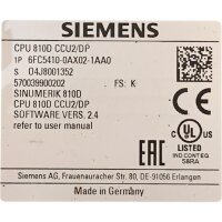 Siemens SINUMERIK 810D 6FC5447-0AA00-0AA0 6FC5410-0AX02-1AA0 LT-Modul