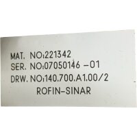 Rofin 122.708.00.00/2D Control Panel