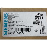 Siemens 3RT2017-1BB41 Schütz Contactor