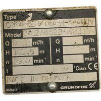 GRUNDFOS CRK4-220/16A-W-A-AUUV Eintauchpumpe Pumpe