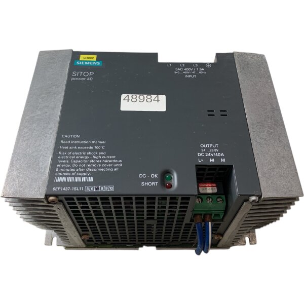 Siemens SITOP power40 6EP1437-1SL11 Power Supply