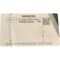 Siemens 1FT7042-5AF70-1CH1-Z Servomotor