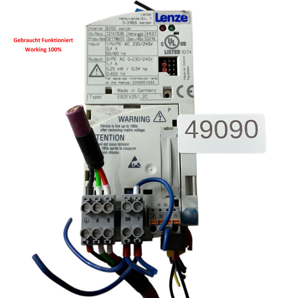 Lenze 8200 Vector E82EV251_2C 13141938 Frequenzumrichter 13141938