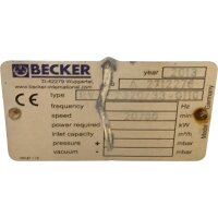 Becker RV2.2320/33-0110 Radial Blower