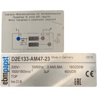 ebmpapst DE2133-AM47-23 Radiallüfter