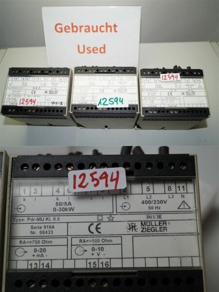 müller ziegler  pdr-mu kl . 0.5   serie 919A    00433   0-30kw