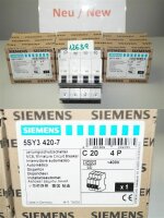 Siemens C20  5SY34 Leitungsschutzschalter 5SY3420-7  4pol...